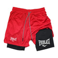 Men Running Shorts 2 in 1 Double-deck Sport Shorts Sportswear Gym Fitness Short Pants Training Jogging Bottom Men's Clothing