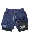 Men Running Shorts 2 in 1 Double-deck Sport Shorts Sportswear Gym Fitness Short Pants Training Jogging Bottom Men's Clothing