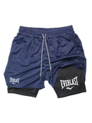 Men Running Shorts 2 in 1 Double-deck Sport Shorts Sportswear Gym Fitness Short Pants Training Jogging Bottom Men's Clothing