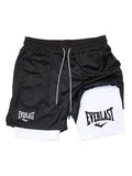 Men Running Shorts 2 in 1 Double-deck Sport Shorts Sportswear Gym Fitness Short Pants Training Jogging Bottom Men's Clothing