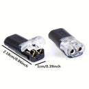20/50/100 Pack of H2 2-Pin Pluggable Wire Connectors, Nylon Insulated Copper Quick-Connect Terminal Blocks, Suitable for Low-Voltage Cables, No Power Mode Required, No Electronic Components